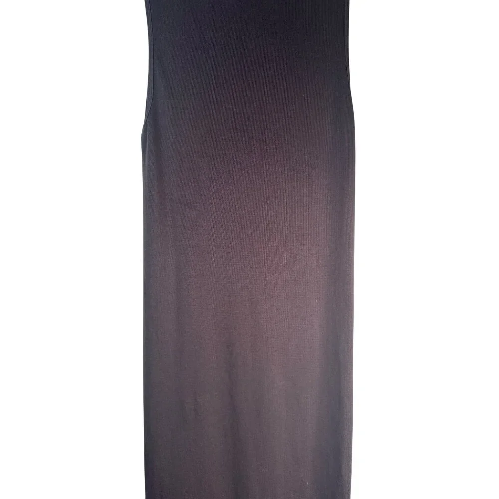 ZARA Sleek Deep Small Brown Turtleneck Midi Bodycon Dress Stretch Fabric - Picture 6 of 14